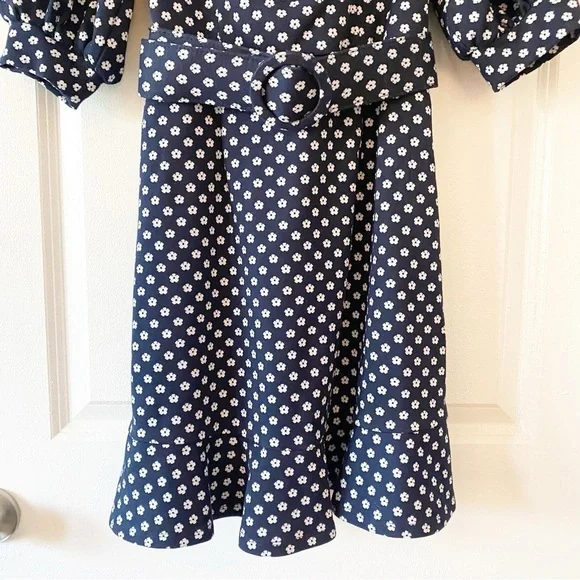 MODCLOTH x HUTCH My Darling Navy Daisy Belted Mini Dress Cottagecore - Picture 8 of 10